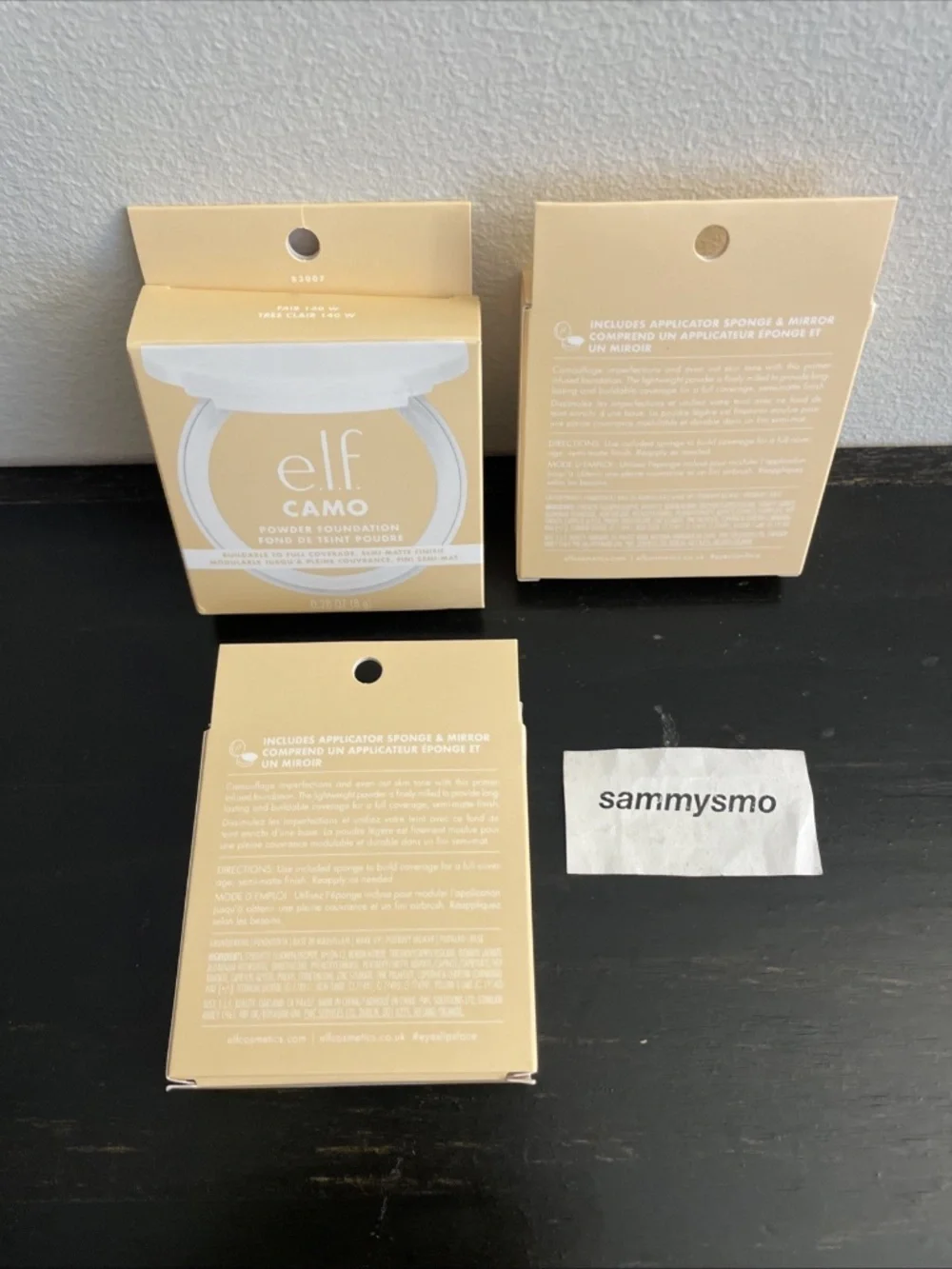 elf e.l.f. Camo Powder Foundation, Fair 140 W, x3